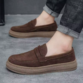 Brown Suede Slip-On Loafer