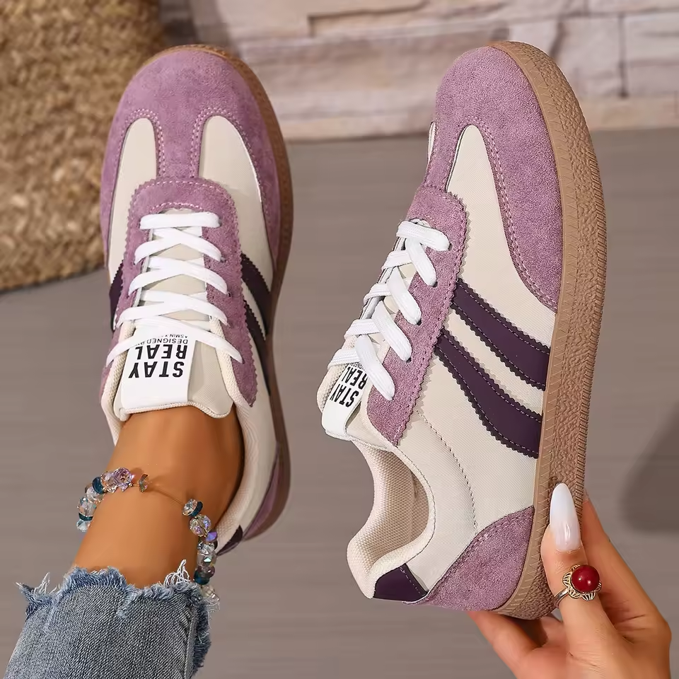 Lavender Retro Court Sneaker